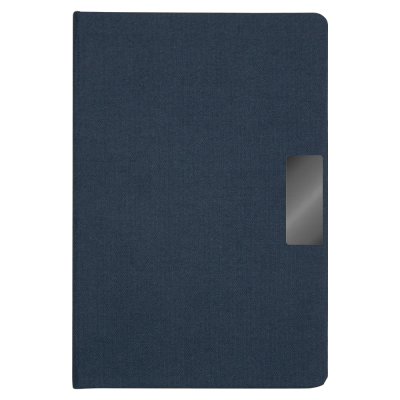 Блокнот Forest Alfa Libra Fabrique А5 с металлическим декоративным элементом, недатированный, в твердой обложке, темно-синий