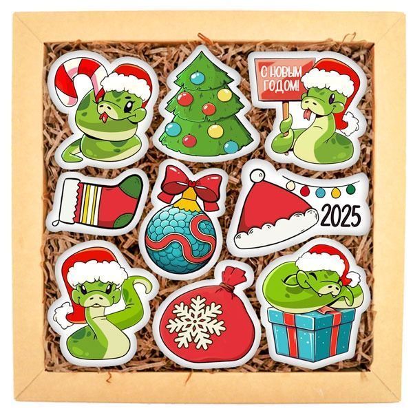 Набор печенья брендированный, 25х25 см