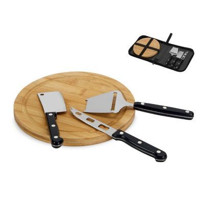 Набор для подачи сыра «Milano», черный, серебристый, натуральный