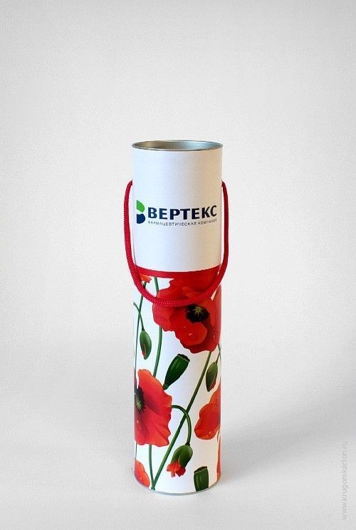 Картонный тубус с логотипом, 35 см