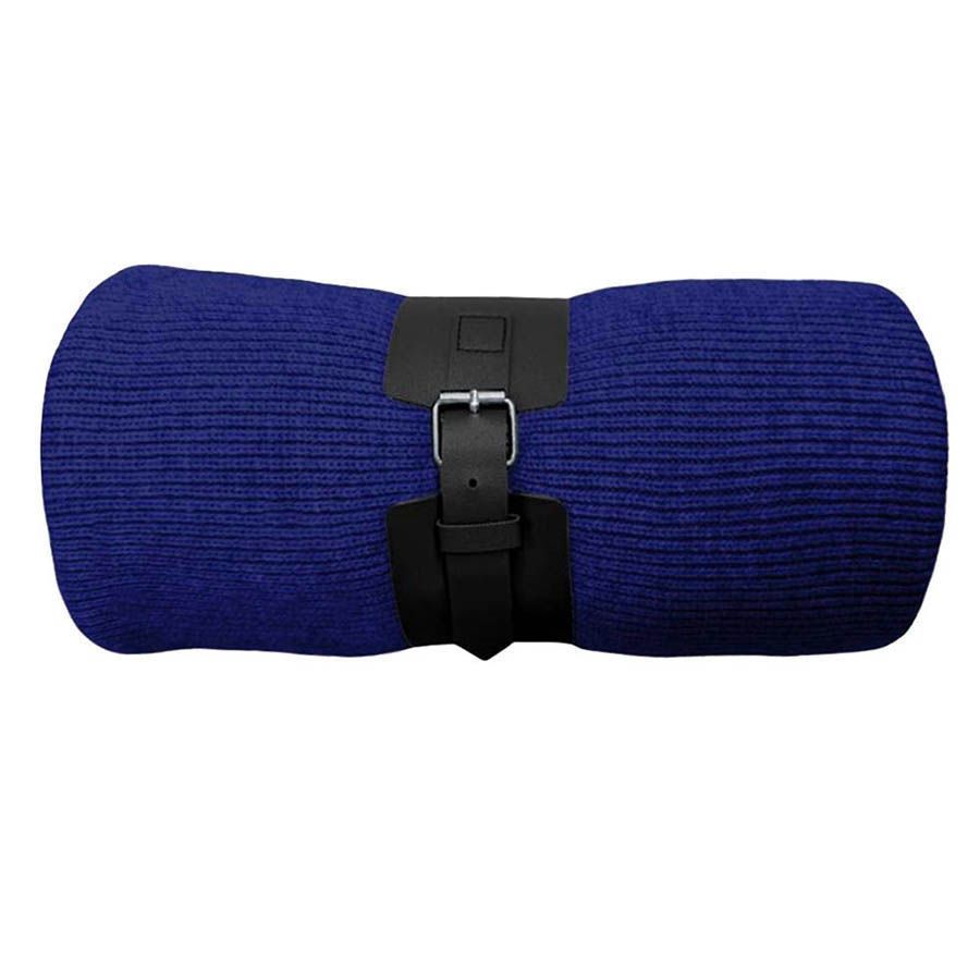 Плед  "Belt"; т.синий; 130 х 180 см; 100% акрил, с поясом