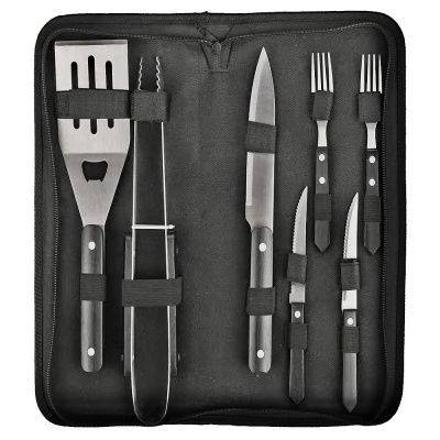 Набор для барбекю «New York», серебристый, черный