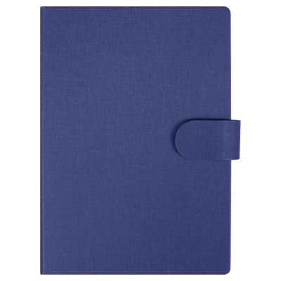 Блокнот А5 Tasmania, в твердой обложке с шариковой ручкой и стикерами, блок в линейку, синий