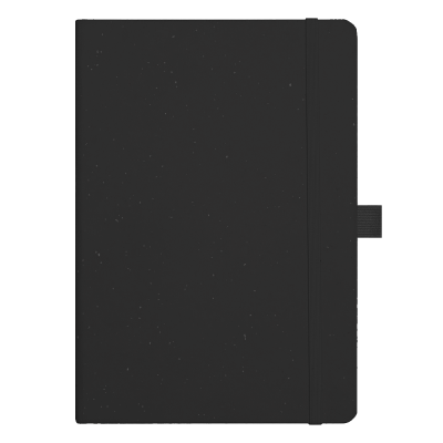 Блокнот Forest  Alfa Polo Recycled Paper А5, недатированный, в твердой обложке,  с резинкой и петлей для ручки, черный