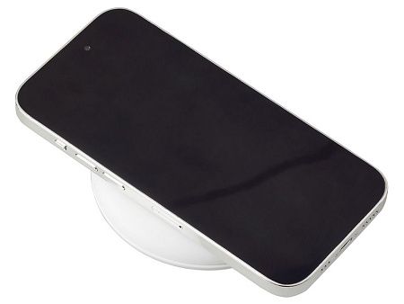 Беспроводное зарядное устройство «Disc» со встроенным кабелем 2 в 1