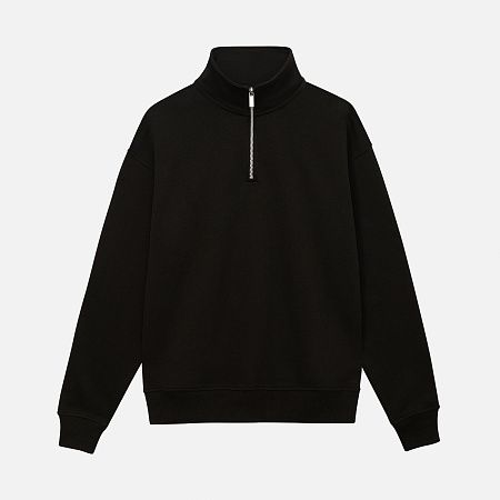 Толстовка на молнии унисекс FLOW, черная, размер XS/S