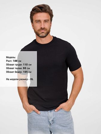 Футболка унисекс T-Bolka 180, черная, размер L