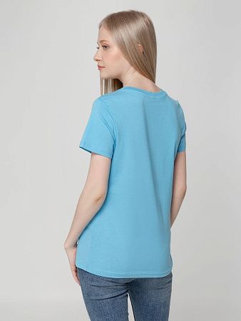 Футболка женская T-bolka Lady, голубая, размер L