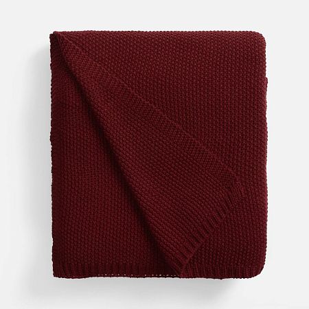 Плед Longview, темно-красный (винный)