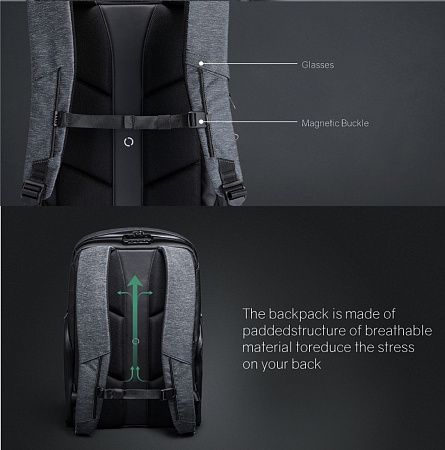 Рюкзак KORIN FlexPack Pro 47х34х18 см, темно-серый