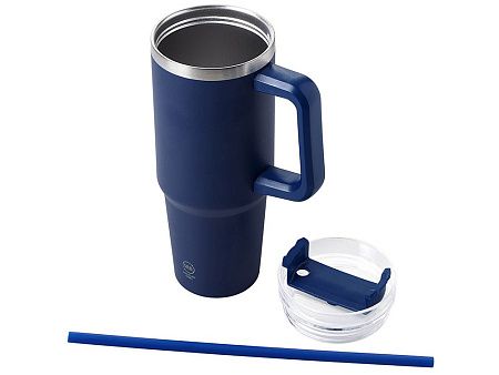 Термокружка KRANSTON с трубочкой и поворотной крышкой, 850 мл