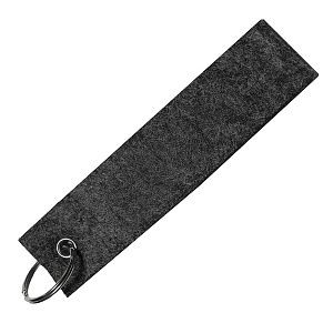 Брелок-ремувка FELTY 12 х 3 см, темно-серый, RPET фетр