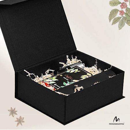 Подарочный набор Solution Prestige Trio (термос, вспениватель для молока, кофе), черный