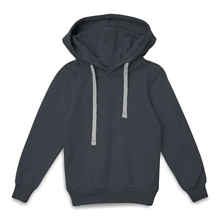 Толстовка с капюшоном детская Kirenga Kids, темно-серая (графит), размер 12 лет (142-152 см)