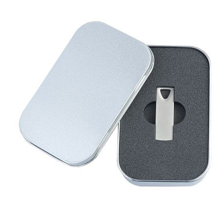 Упаковка для флешки IRON, малая с ложементом (без окна) Серебристая 2092.06