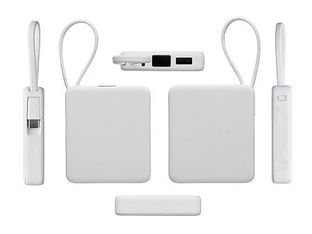 Внешний аккумулятор со встроенным кабелем USB-C «Дэнси», 5000 мАч