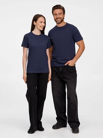 Футболка унисекс T-Bolka 180, темно-синяя, размер L