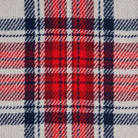 Плед «Валдай», бежевый с красным и синим