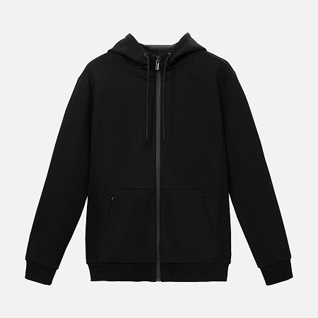 Толстовка на молнии с капюшоном MATEO черная, размер XL