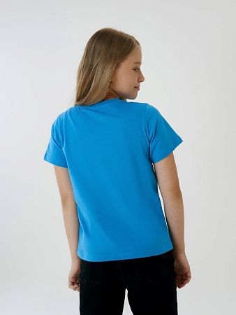 Футболка детская T-Bolka Kids, бирюзовая, размер 8 лет (118-128 см)