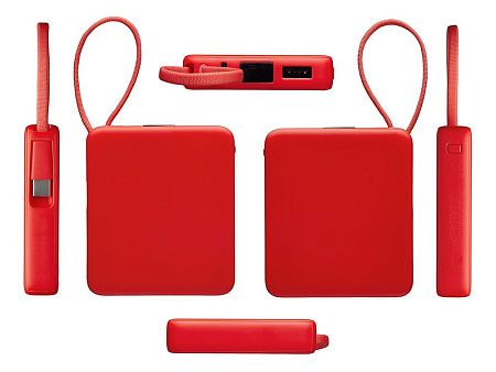 Внешний аккумулятор со встроенным кабелем USB-C «Дэнси», 5000 мАч