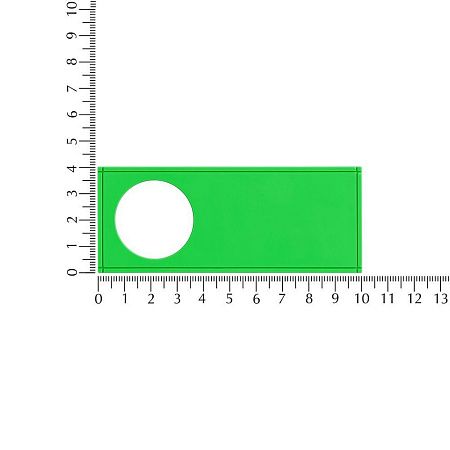 Лейбл из ПВХ с вырубкой «Круг», зеленый неон