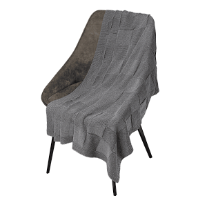 Плед Cella вязаный, серый (без подарочной коробки)