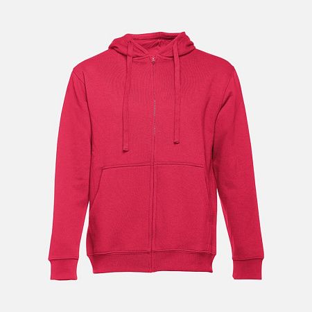 Толстовка мужская на молнии с капюшоном Amsterdam, красная, размер M