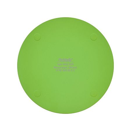 Беспроводное зарядное устройство с подсветкой 15W Аурис (Auris), салатовое