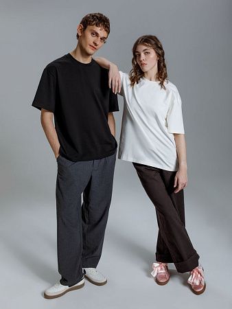 Футболка оверсайз Kangas, черная, размер XS/S