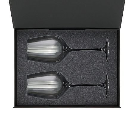 Подарочный набор 2 бокала для вина Blanche в черной коробке