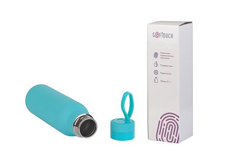 Бутылка для воды "Фитнес" 700 мл, покрытие soft touch