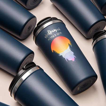 Термокружка вакуумная Палермо (Palermo), синяя