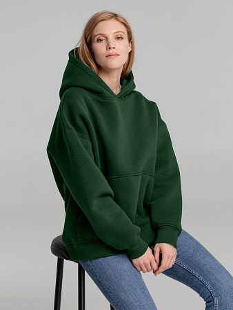 Худи Kulonga Oversize, темно-зеленое, размер XL/2XL