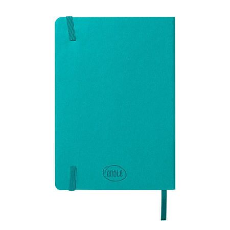 Бизнес-блокнот "RILY", формат А5,  бирюзовый, блок в точку