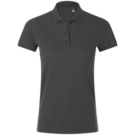 Рубашка поло женская Brandy Women, темно-серая с белым, размер XS