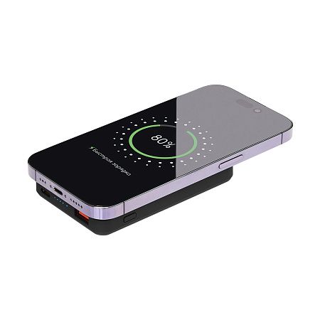 Внешний аккумулятор Largo PD 5000mAh с функцией беспроводной зарядки 15W, черный