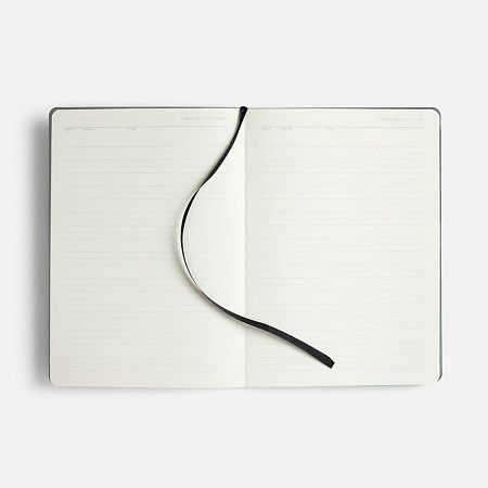 Ежедневник Doppio, недатированный, черный с серым