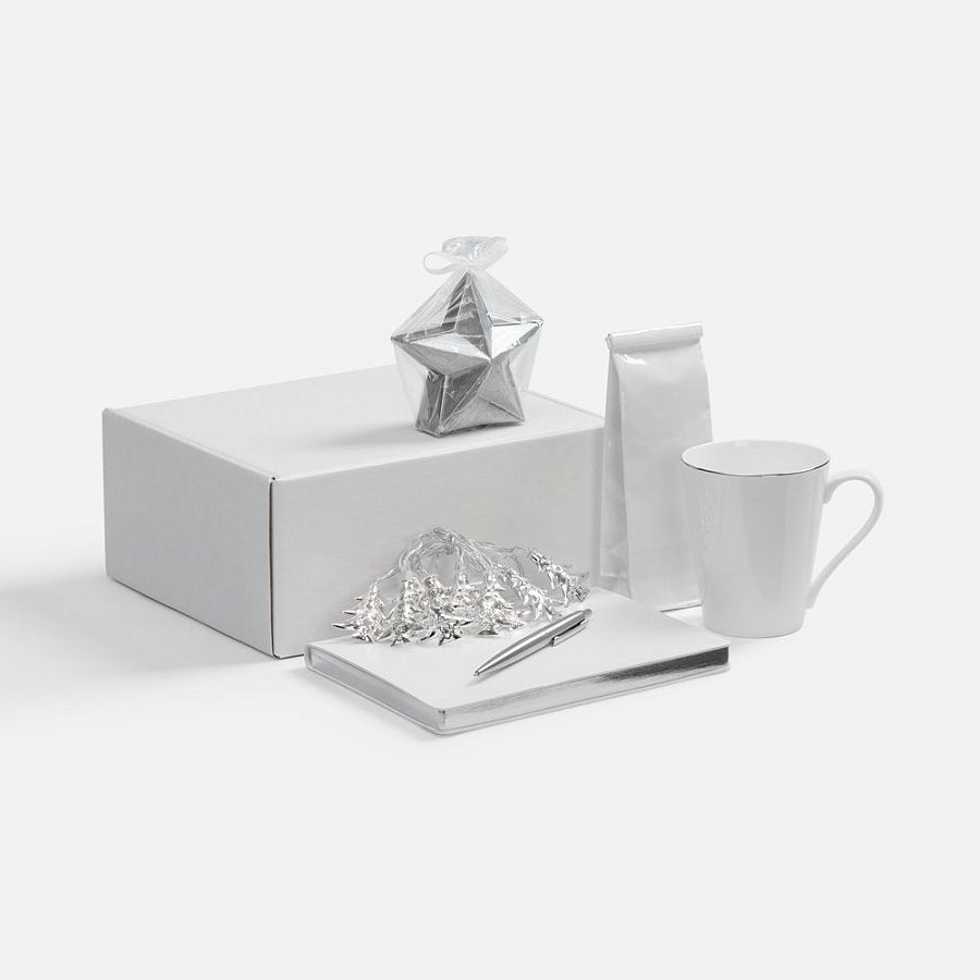 Набор «Планы на счастье», белый с серебристым