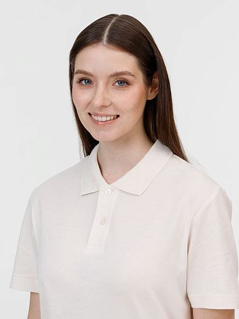 Рубашка поло унисекс Pulse, молочно-белая, размер S