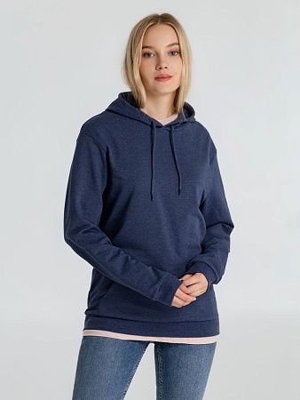 Толстовка с капюшоном унисекс Hoodie, синий меланж, размер 3XL