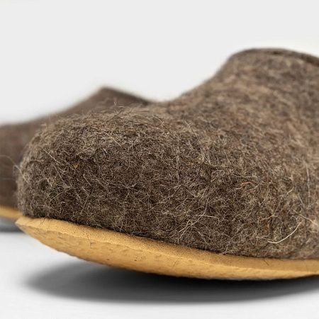 Домашние валенки Step, серо-коричневые (натуральные), размер 39