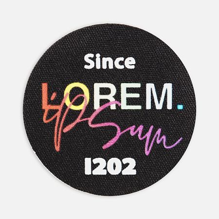 Наклейка тканевая Lunga Round, M, черная