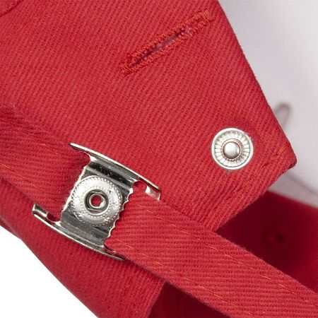 Кепка 5- панельная Oxford 300, c красным сендвичем, красная
