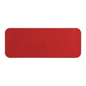Шеврон Rectangle Latte Soft touch размер 75*29 мм, красный, со скругленными углами