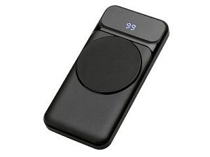 Магнитный беспроводной внешний аккумулятор со встроенными кабелями «Мэни», 10000 мАч