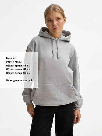 Худи унисекс Condor, серый меланж, размер XS