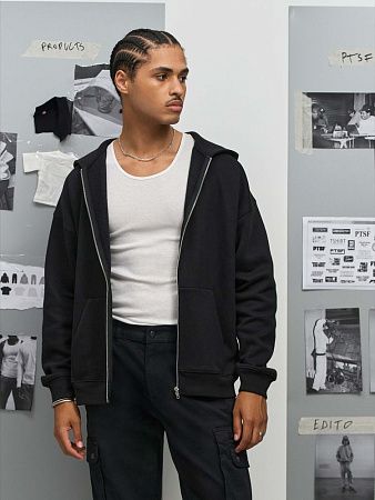 Толстовка унисекс на молнии Jelo, черная, размер XS