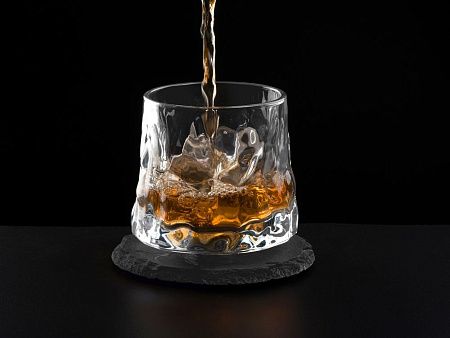 Вращающийся бокал для виски на сланцевом костере «Bromo»