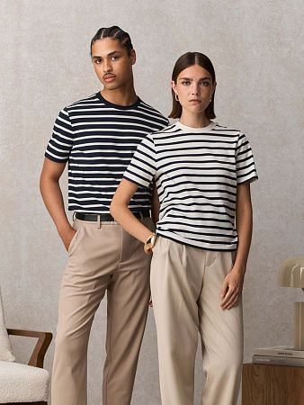 Футболка женская Legend Women, молочно-белая с темно-синим, размер L